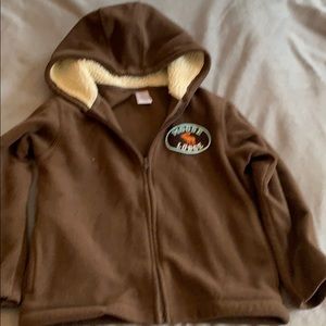 Brown hoodie sweatshirt size S 5/6
